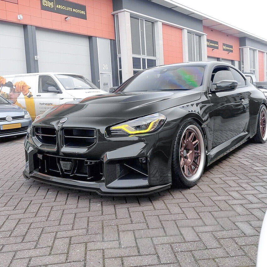🔥SPLITTER + AERO FLAPS REAR SUITABLE FOR BMW M2 G87 22+ GLOSS BLACK🔥