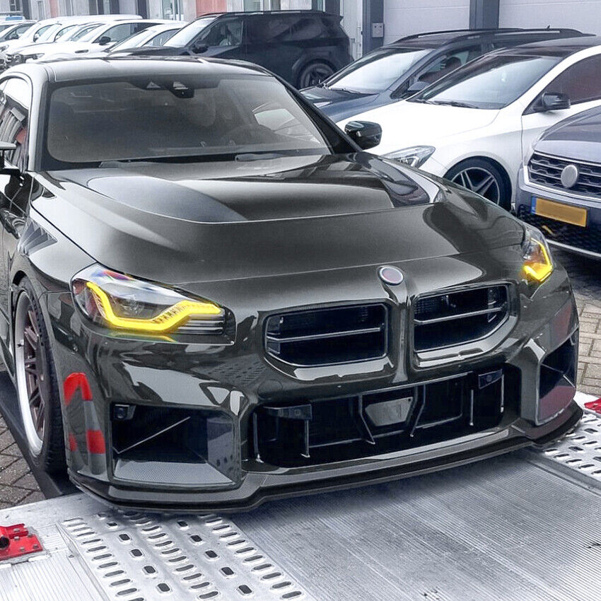 🔥SPLITTER + AERO FLAPS REAR SUITABLE FOR BMW M2 G87 22+ GLOSS BLACK🔥