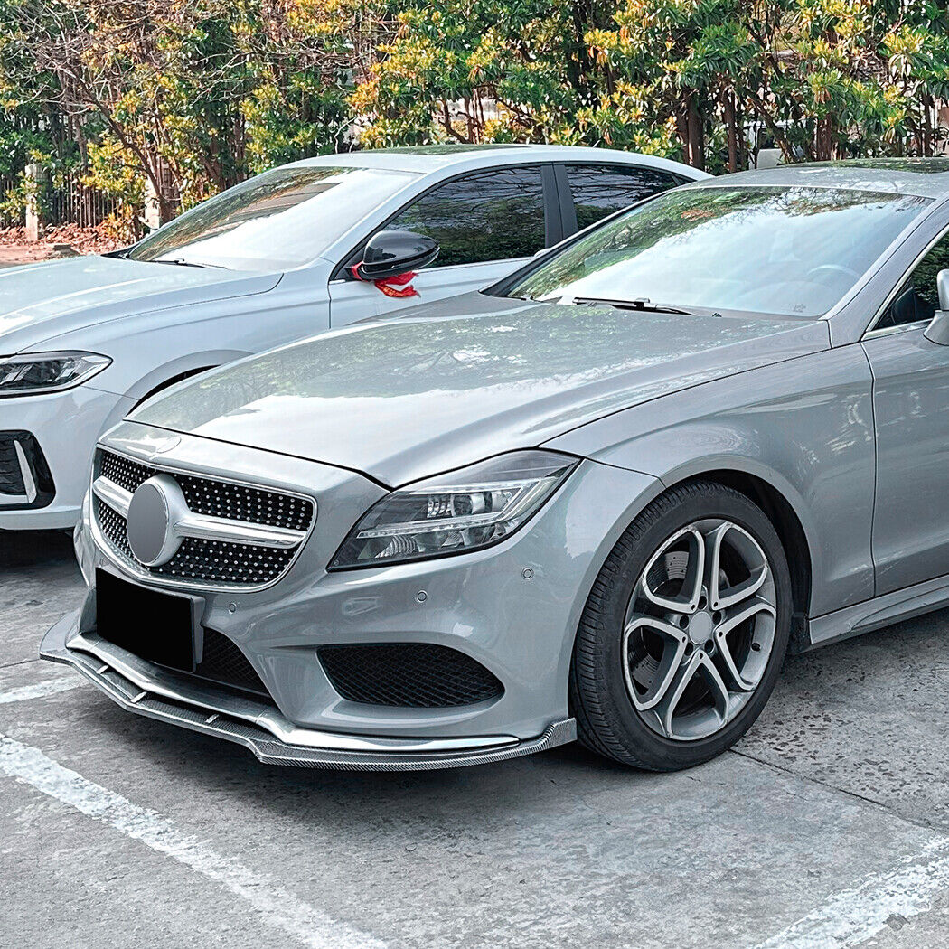✨SPLITTER ANTERIORI ADATTO PER MERCEDES C218 AMG LINE Carbon Nero✨