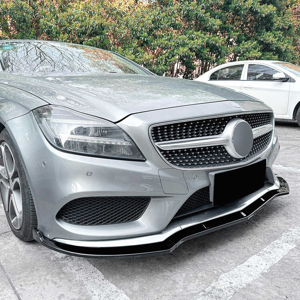 ✨SPLITTER ANTERIORI ADATTO PER MERCEDES C218 AMG LINE FACELIFT NERO LUCIDO✨