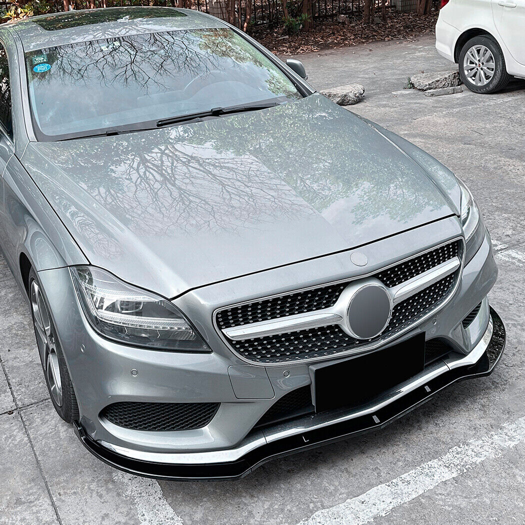 ✨SPLITTER ANTERIORI ADATTO PER MERCEDES C218 AMG LINE FACELIFT NERO LUCIDO✨