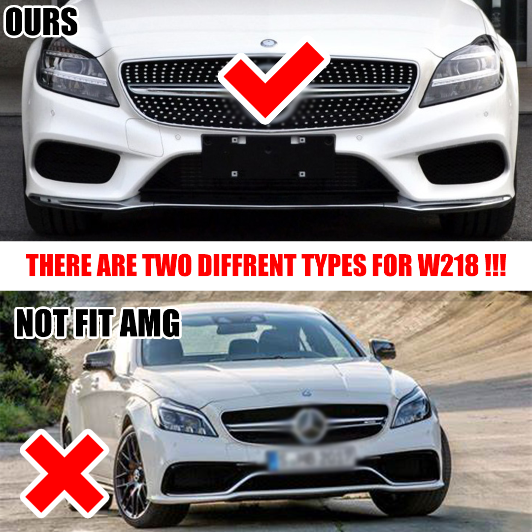 ✨SPLITTER ANTERIORI ADATTO PER MERCEDES C218 AMG LINE FACELIFT NERO LUCIDO✨