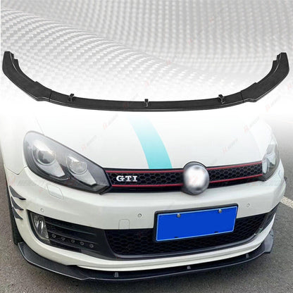 ⭐FRONT SPLITTER SUITABLE FOR VW GOLF 6 MK6 GTI 2010-13 CARBON BLACK⭐