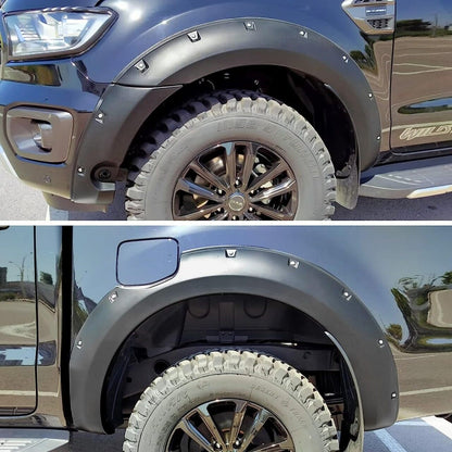 ✔️PARAFANGHI ADATTI PER FORD RANGER T8 2019-2022 NERO OPACO CON FORO SENSORE✔️