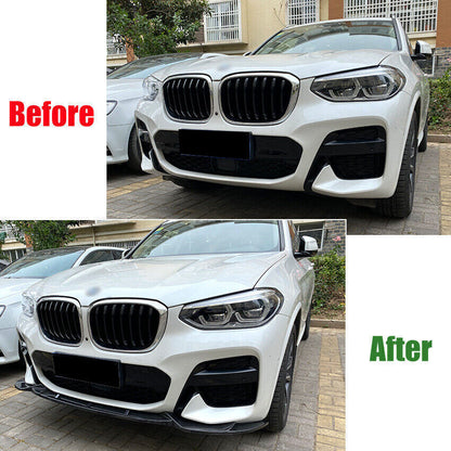 🩵SPOILER ADATTO PER BMW X3 G01 X4 G02 2018+ M SPORT NERO LUCIDO🩵