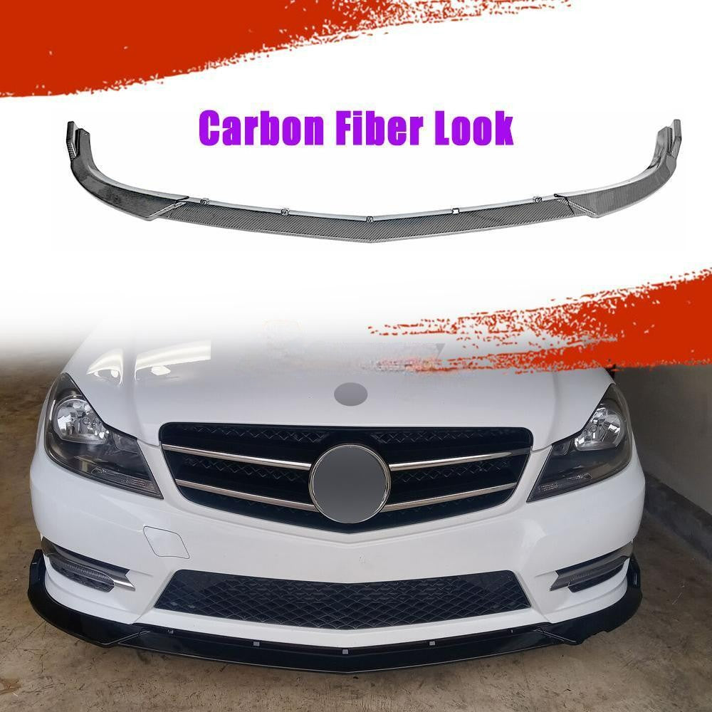 💪SPLITTER ADATTO PER MERCEDES C CLASS W204 NERO CARBON💪
