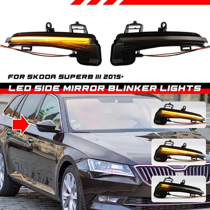 ✨COPPIA FRECCIE PROGRESSIVE A LED FUME adatto per SKODA SUPERB III 3V 2015-2023