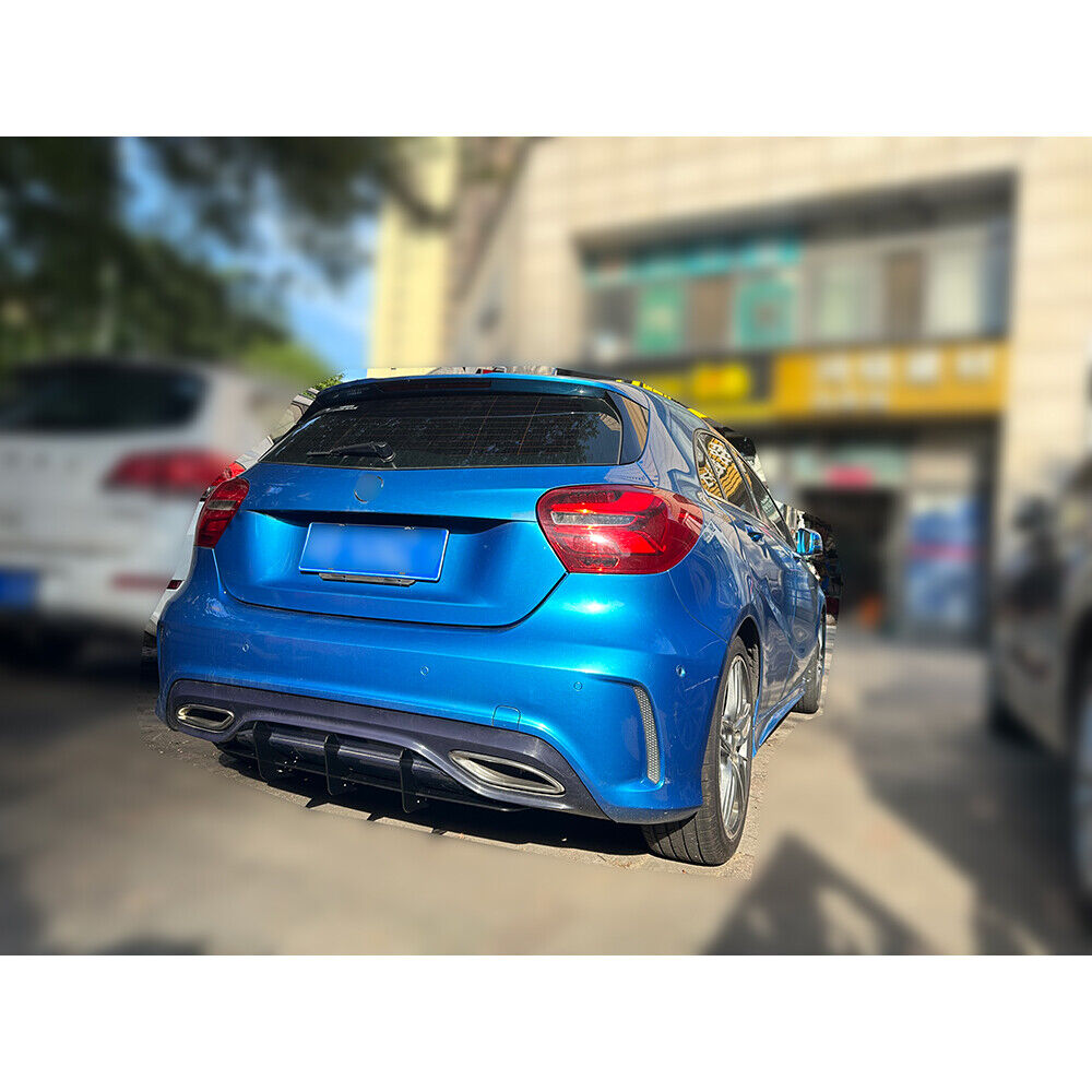 🤩REAR DIFFUSER FOR MERCEDES BENZ A CLASS W176 AMG 2012-2015 BLACK ABS🤩
