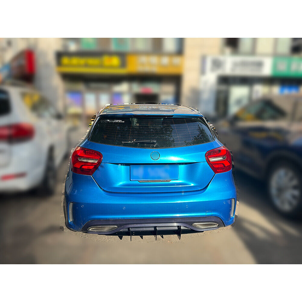 🤩REAR DIFFUSER FOR MERCEDES BENZ A CLASS W176 AMG 2012-2015 BLACK ABS🤩