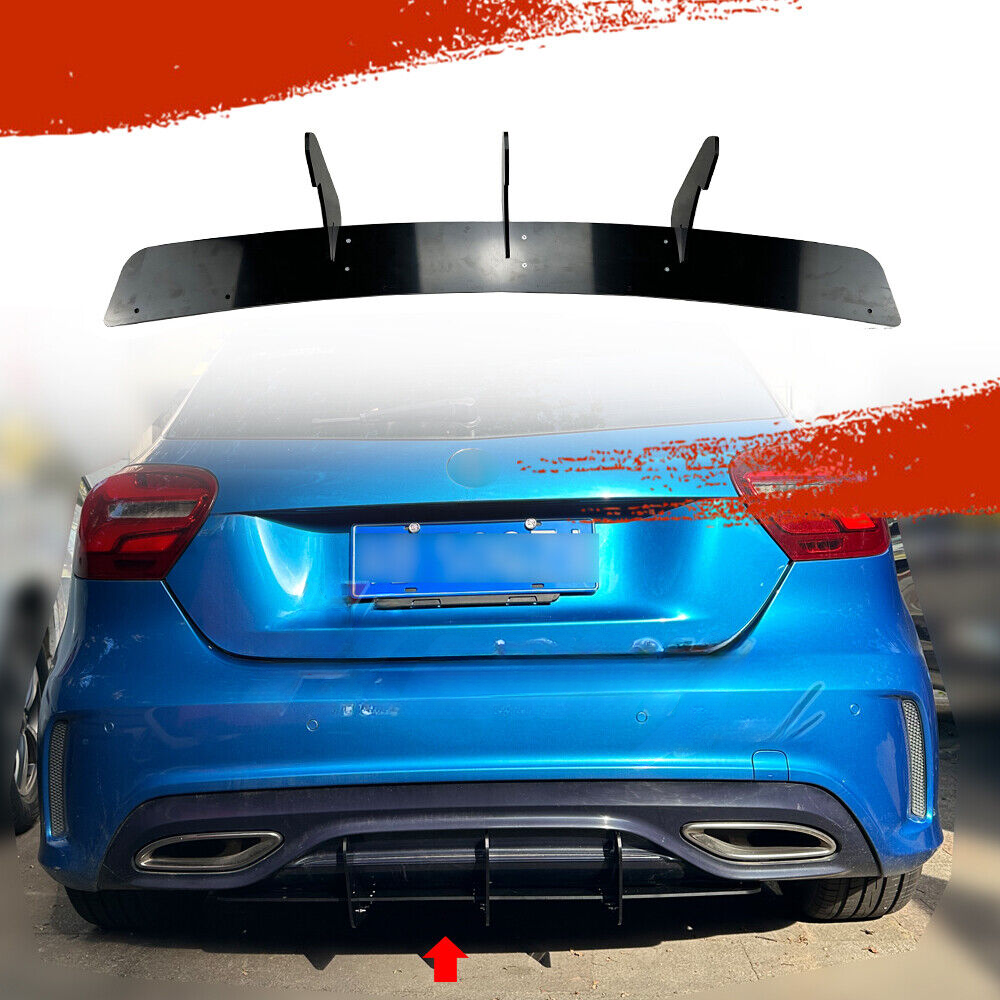 🤩REAR DIFFUSER FOR MERCEDES BENZ A CLASS W176 AMG 2012-2015 BLACK ABS🤩