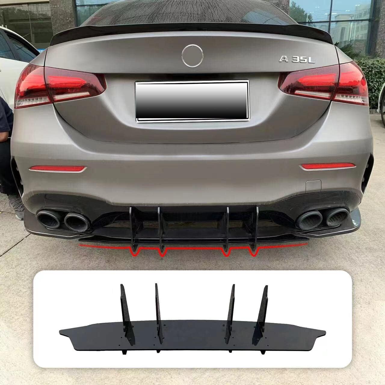 🤩REAR DIFFUSER FOR MERCEDES A CLASS A35 A45 AMG 2012-2015 BLACK ABS🤩