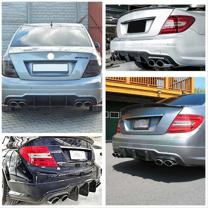 ⭐DIFFUSORE POSTERIORE PER MERCEDES CLASSE C C204 W204 2012-2015 color carbonio⭐