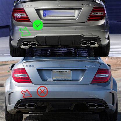 ⭐DIFFUSORE POSTERIORE PER MERCEDES CLASSE C C204 W204 2012-2015 color carbonio⭐