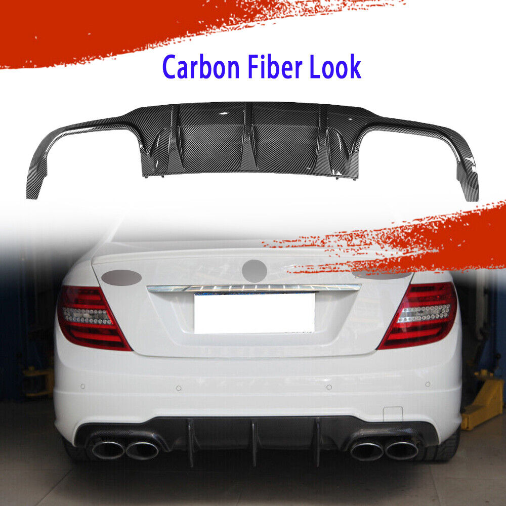 ⭐DIFFUSORE POSTERIORE PER MERCEDES CLASSE C C204 W204 2012-2015 color carbonio⭐