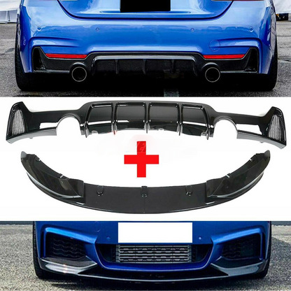 👉DIFFUSORE + SPLITTER ADATTO PER BMW F32 F33 F36⭐