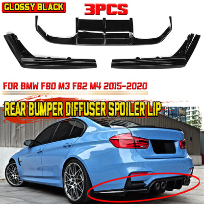🔥DIFFUSORE ADATTO PER BMW M3 M4 F80 F82 F83 2014-2020 ABS NERO LUCIDO🔥