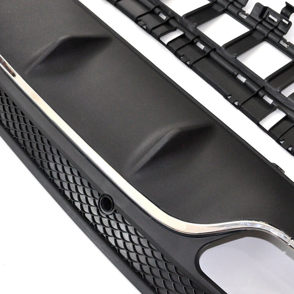 🔥DIFFUSORE+TERMINALI ADATTO PER MERCEDES BENZ W205 NERO LUCIDO+CROMATO🔥