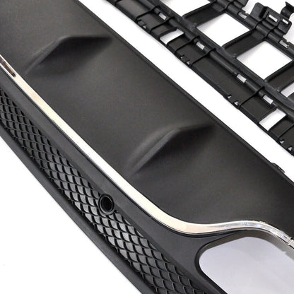 🔥DIFFUSORE+TERMINALI ADATTO PER MERCEDES BENZ W205 NERO LUCIDO+CROMATO🔥
