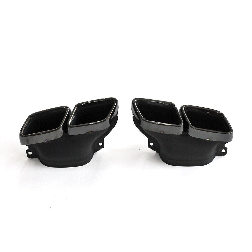 🔥DIFFUSORE+TERMINALI ADATTO PER MERCEDES BENZ W205 NERO LUCIDO+CROMATO🔥