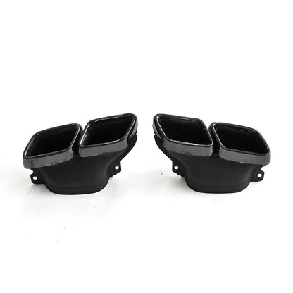 🔥DIFFUSORE+TERMINALI ADATTO PER MERCEDES BENZ W205 NERO LUCIDO+CROMATO🔥