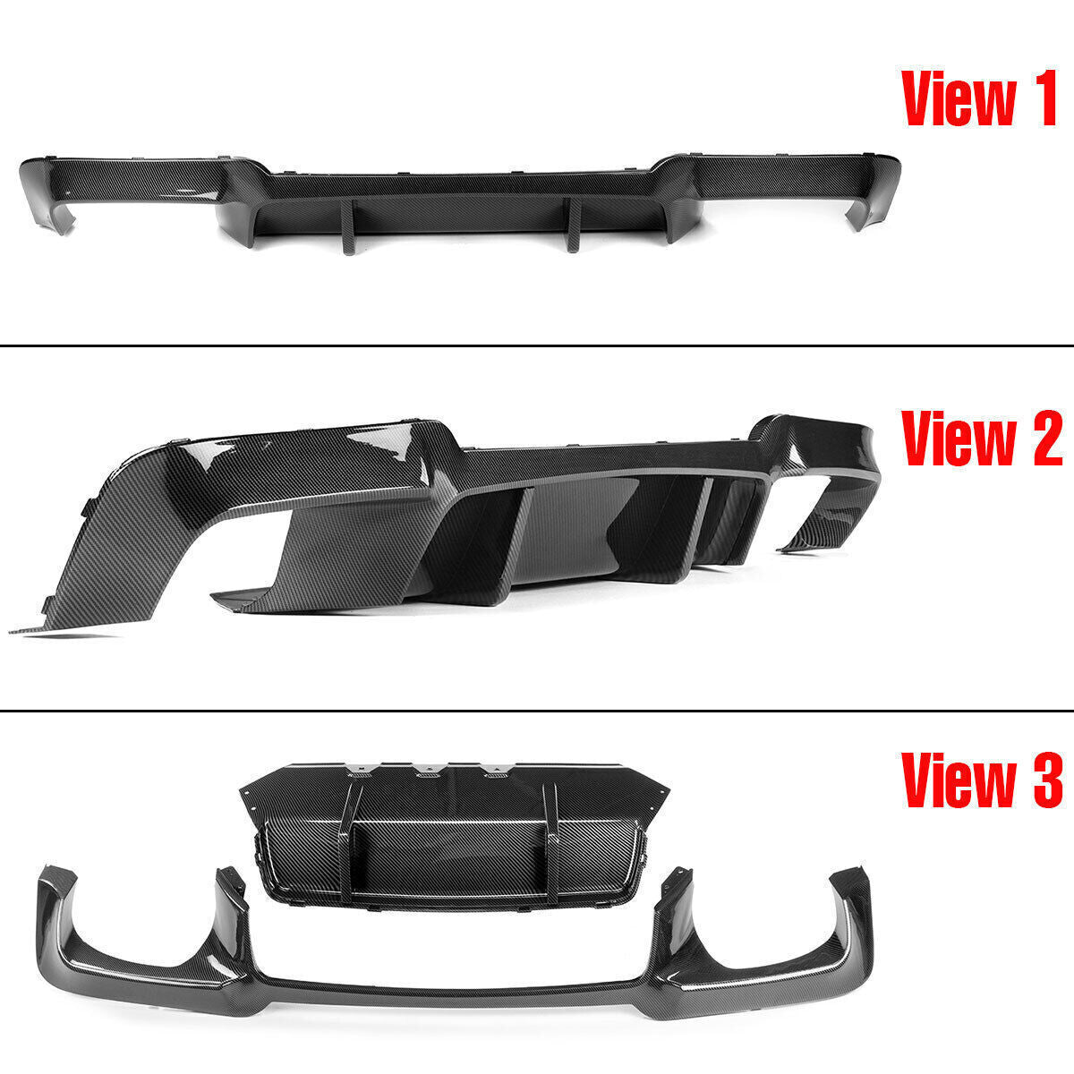 🔆DIFFUSORE DOPPIA USCITA ADATTO PER BMW SERIE 5 F10 F11 M CARBON NERO🔆