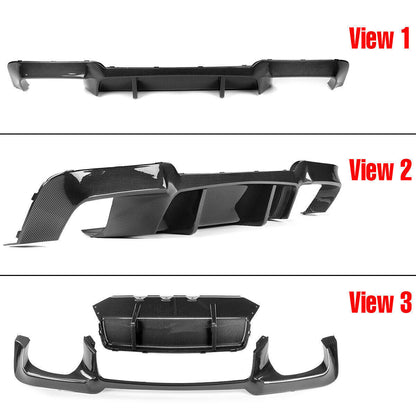 🔆DIFFUSORE DOPPIA USCITA ADATTO PER BMW SERIE 5 F10 F11 M CARBON NERO🔆