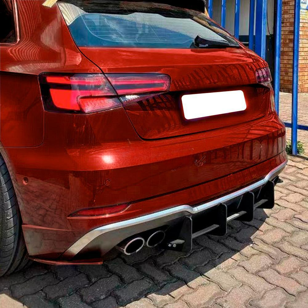 💎DIFFUSORE adatto per AUDI S3 SPORTBACK 2016-2020 NERO 💎