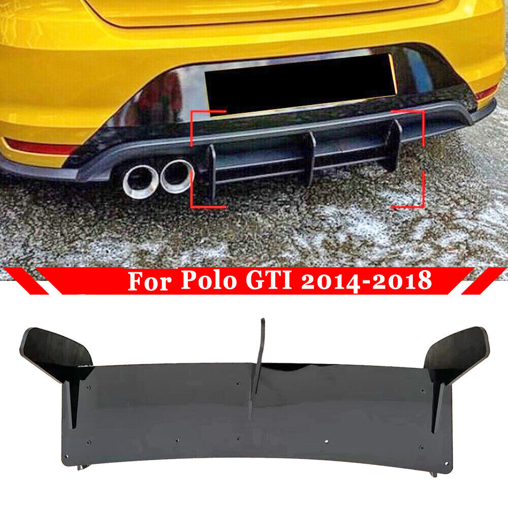✔️BLACK REAR DIFFUSER SUITABLE FOR VW POLO5 MK5 GTI 2014-2017 ✔️