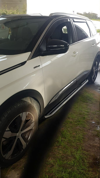 ✨PEDANE LATERALI ANTISCIVOLO IN ALLUMINIO ADATTI PER PEUGEOT 5008 2017-2022😍