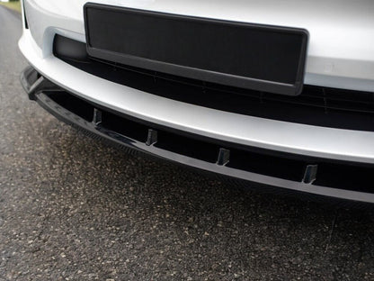 ✔️SPLITTER ANTERIORE ADATTO PER TESLA MODEL X MK1 LIFTING NERO LUCIDO✔️