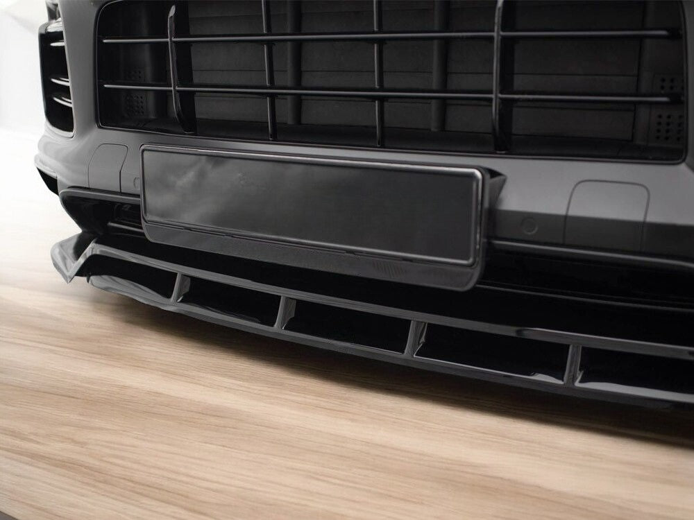 ✔️SPLITTER ANTERIORE ADATTO PER PORSCHE CAYENNE SPORT DESIGN MK3 NERO LUCIDO✔️