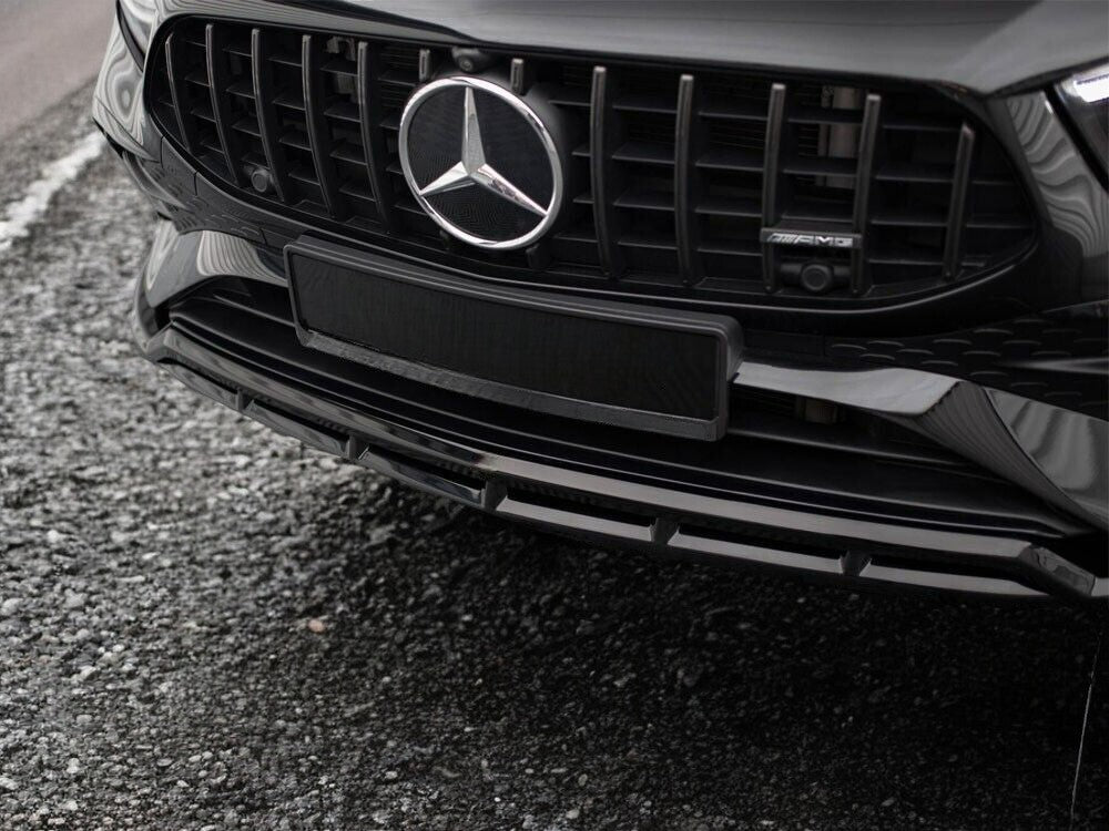✔️SPLITTER ANTERIORE ADATTO PER Mercedes A35 AMG W177 Lifting NERO LUCIDO✔️