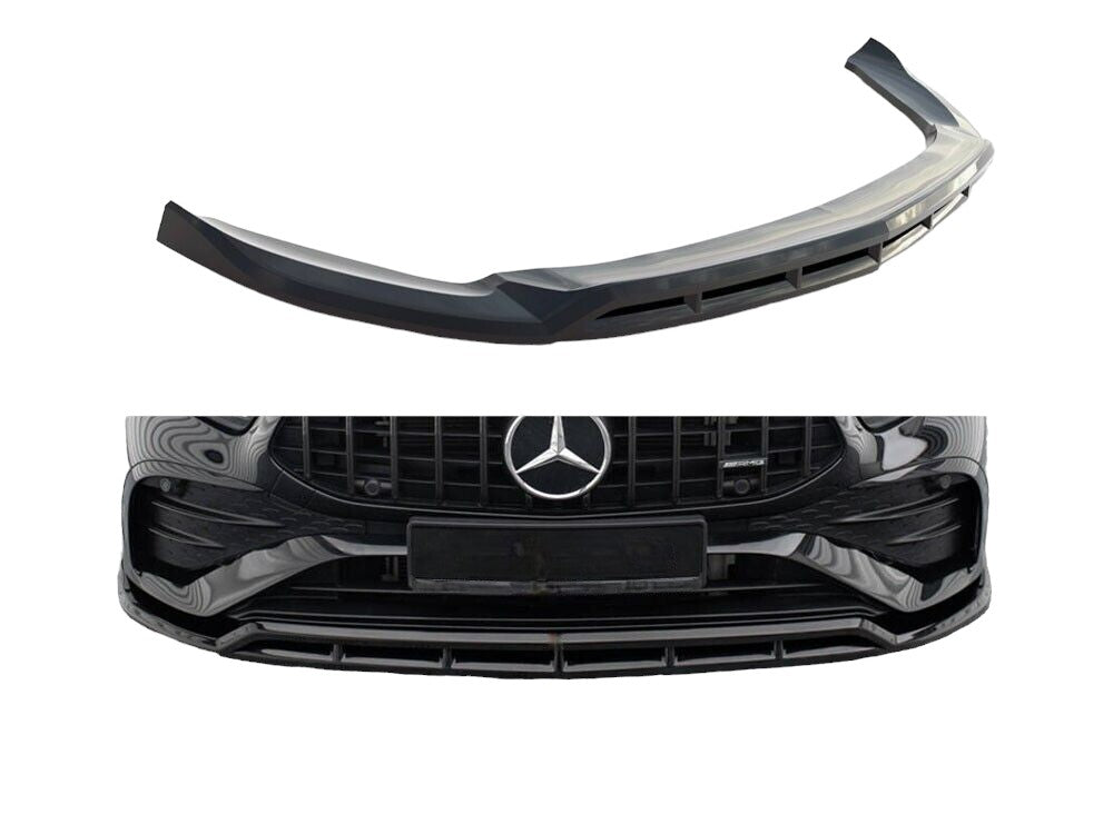 ✔️SPLITTER ANTERIORE ADATTO PER Mercedes A35 AMG W177 Lifting NERO LUCIDO✔️