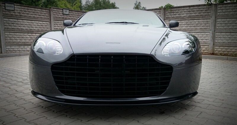 ✔️SPLITTER ANTERIORE ADATTO PER Aston Martin V8 Vantage NERO LUCIDO✔️