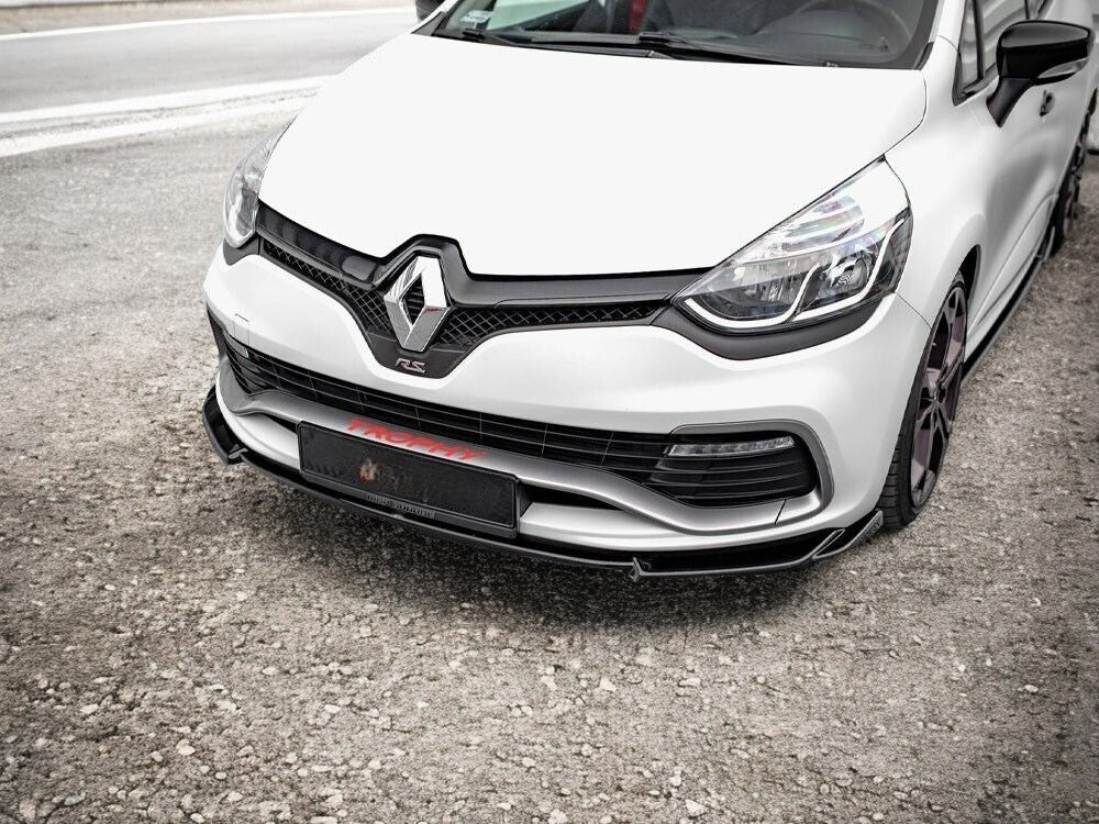 ✔️FRONT SPLITTER SUITABLE FOR Renault Clio RS MK4 GLOSS BLACK✔️