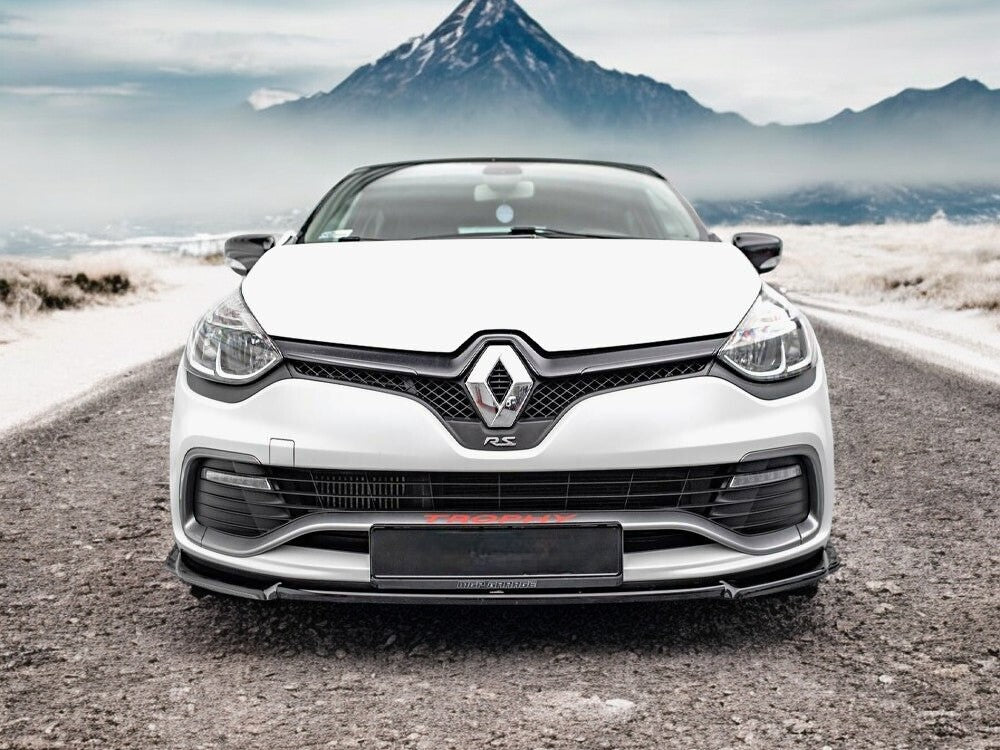 ✔️FRONT SPLITTER SUITABLE FOR Renault Clio RS MK4 GLOSS BLACK✔️