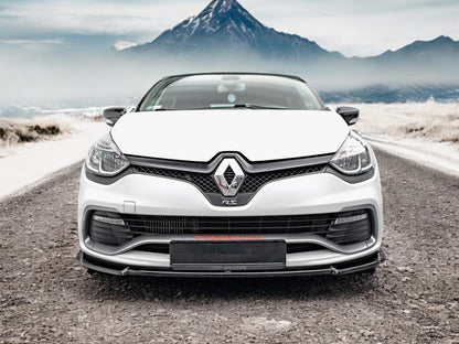 ✔️FRONT SPLITTER SUITABLE FOR Renault Clio RS MK4 GLOSS BLACK✔️