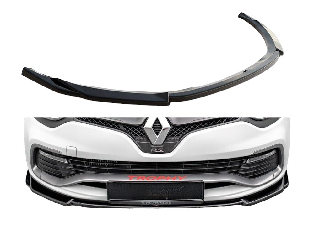 ✔️FRONT SPLITTER SUITABLE FOR Renault Clio RS MK4 GLOSS BLACK✔️