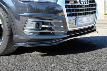 ✔️SPLITTER ANTERIORE ADATTO PER Audi SQ7/Q7 S-Line Mk2 NERO LUCIDO✔️