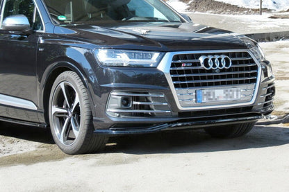 ✔️SPLITTER ANTERIORE ADATTO PER Audi SQ7/Q7 S-Line Mk2 NERO LUCIDO✔️