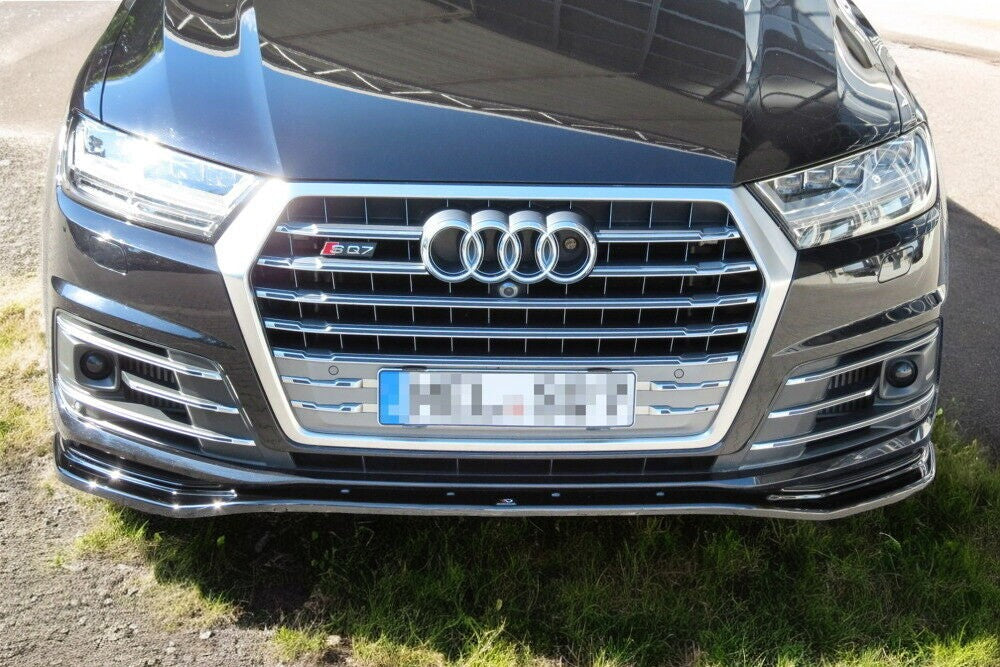 ✔️SPLITTER ANTERIORE ADATTO PER Audi SQ7/Q7 S-Line Mk2 NERO LUCIDO✔️