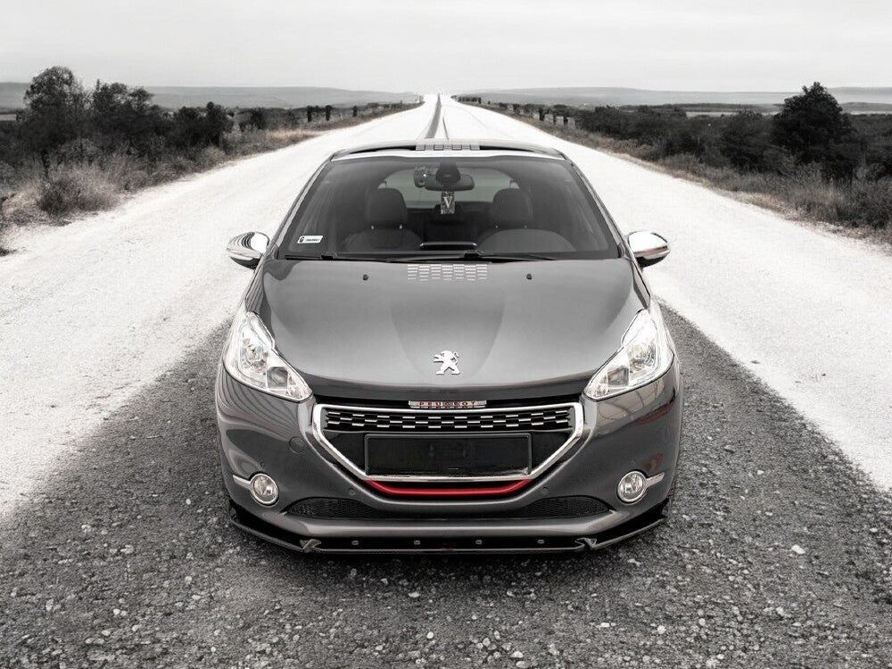 ✔️SPLITTER ANTERIORE ADATTO PER Peugeot 208 GTI MK1 NERO LUCIDO✔️