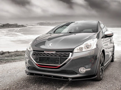 ✔️SPLITTER ANTERIORE ADATTO PER Peugeot 208 GTI MK1 NERO LUCIDO✔️