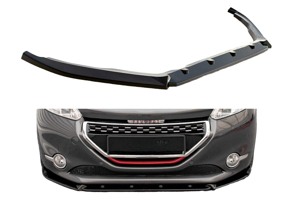 ✔️SPLITTER ANTERIORE ADATTO PER Peugeot 208 GTI MK1 NERO LUCIDO✔️