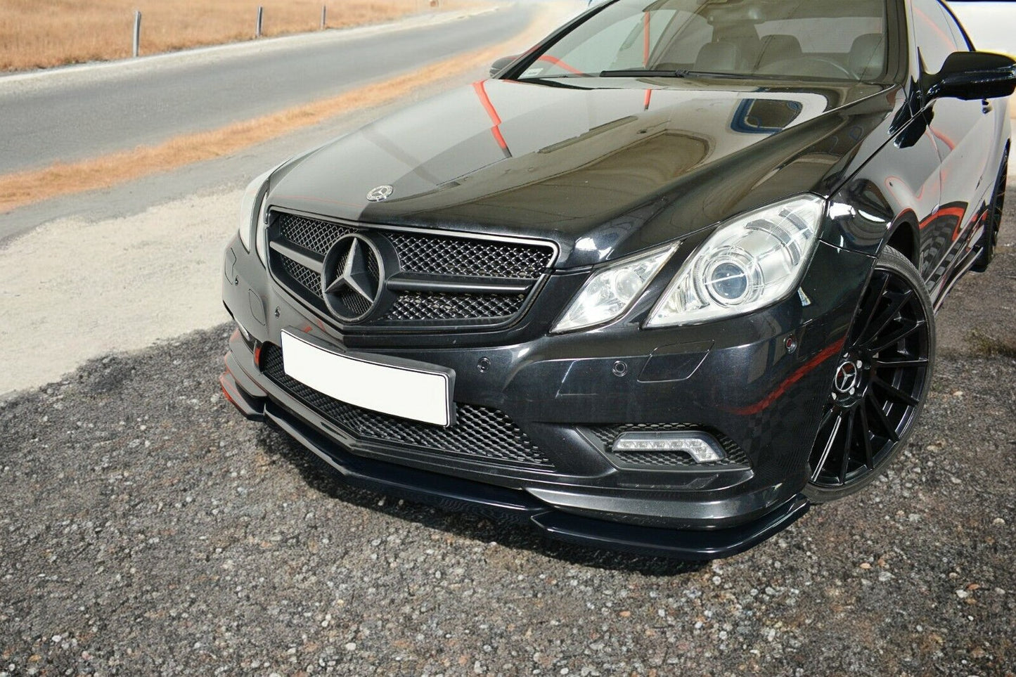 ✔️SPLITTER ANTERIORE ADATTO PER MERCEDES CLASSE E W207 COUPE NERO LUCIDO✔️