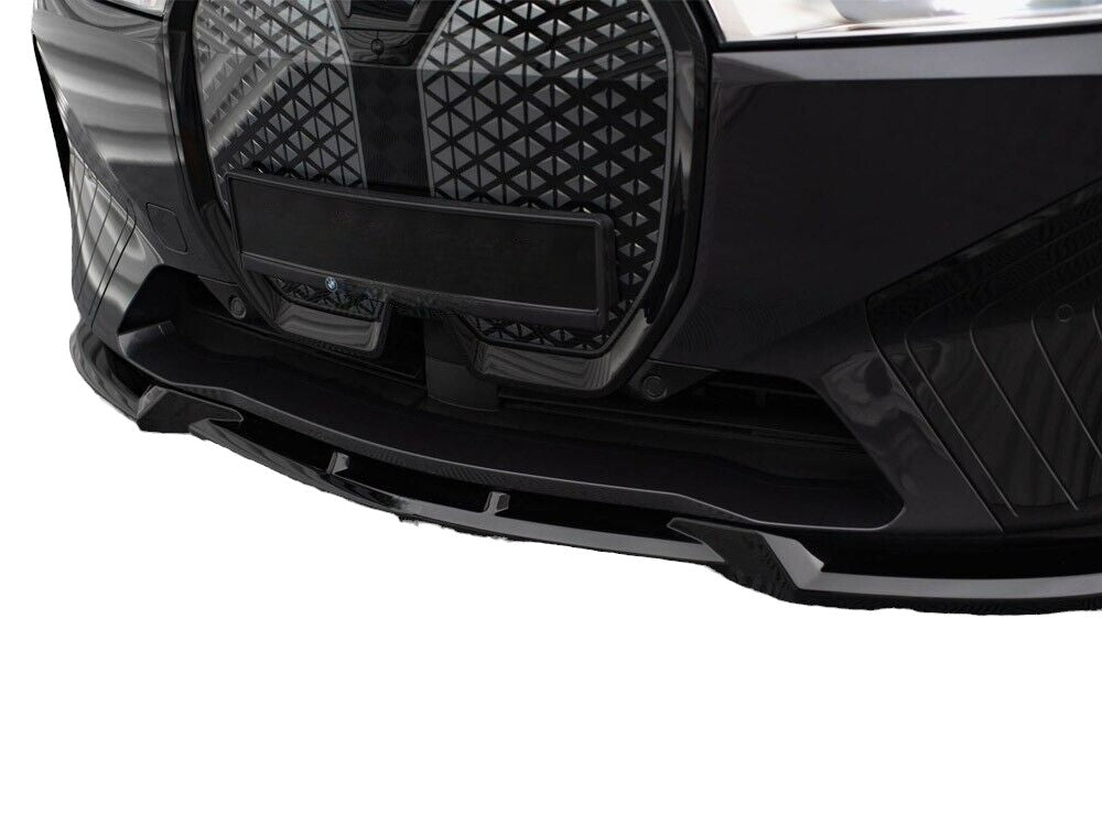 ✔️SPLITTER ANTERIORE ADATTO PER BMW iX M-Pack i20 NERO LUCIDO✔️
