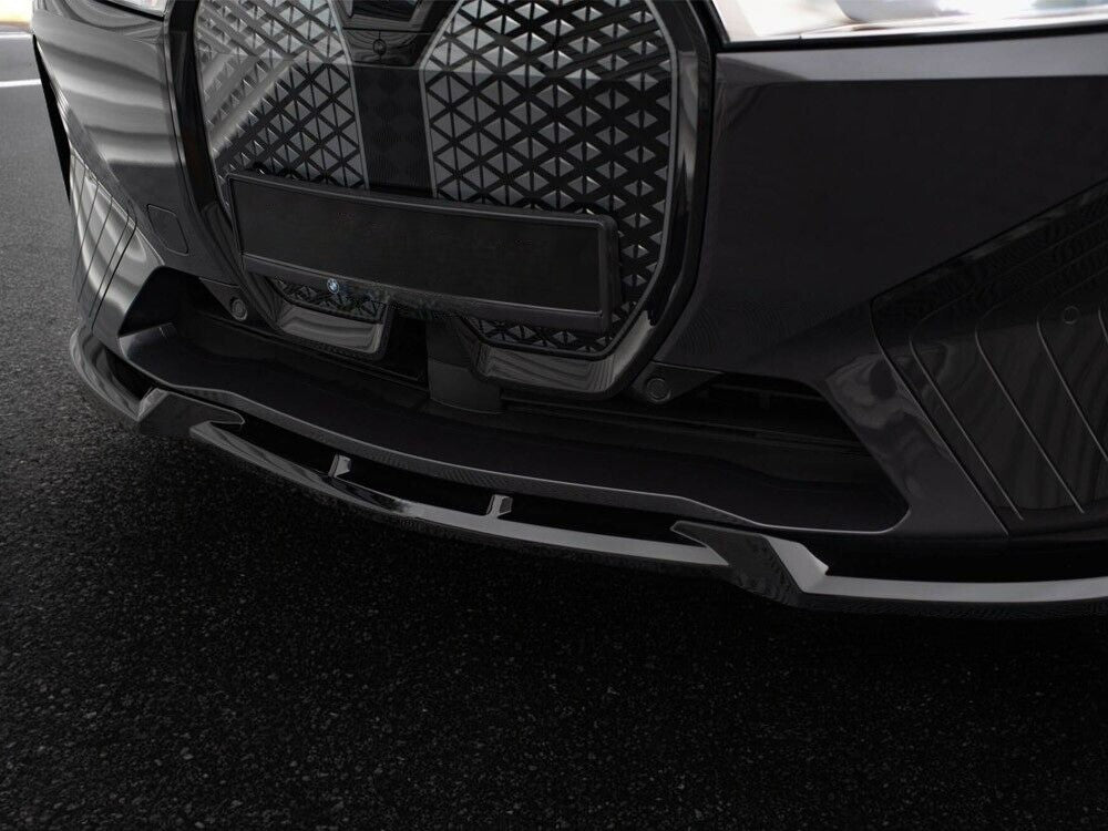 ✔️SPLITTER ANTERIORE ADATTO PER BMW iX M-Pack i20 NERO LUCIDO✔️