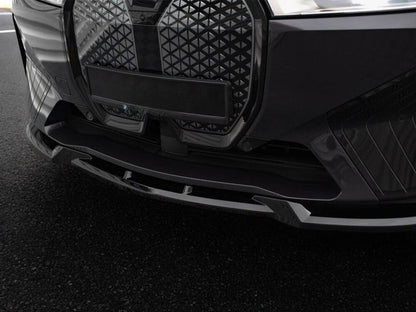 ✔️SPLITTER ANTERIORE ADATTO PER BMW iX M-Pack i20 NERO LUCIDO✔️