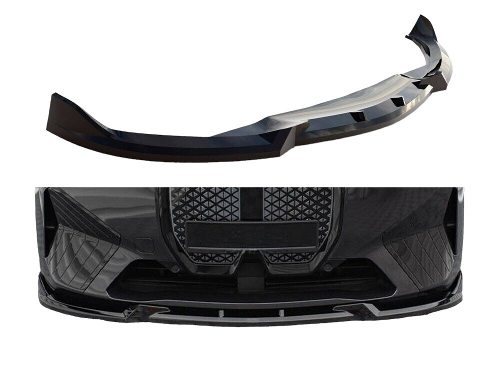 ✔️SPLITTER ANTERIORE ADATTO PER BMW iX M-Pack i20 NERO LUCIDO✔️