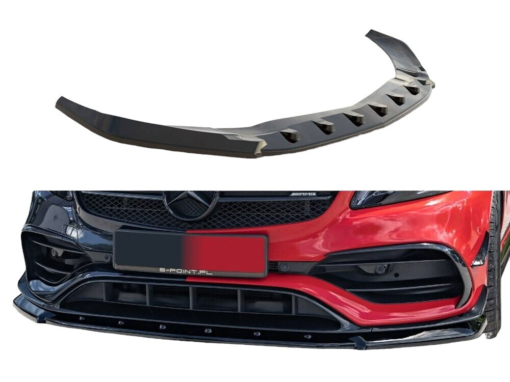 ✔️SPLITTER ANTERIORE ADATTO PER Mercedes A45 Aero W176 NERO LUCIDO✔️